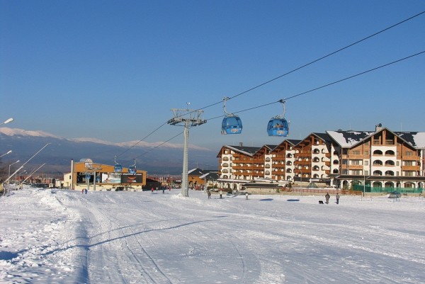Gondola in Bansko ski center, Bulgaria