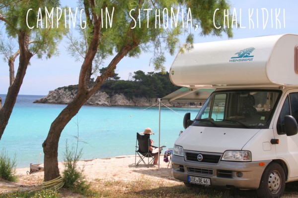 Camping in Sithonia, Greece