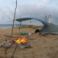 camping on the beach in Bulgaria